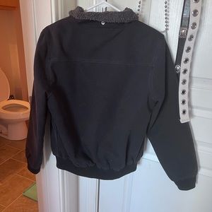 Carhartt womens loose fit washed duck insulated active jacket w/ removable hood